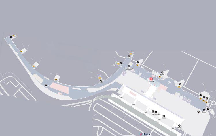 Boston Logan Terminal E Map (Image credit: https://maps.massport.com/)