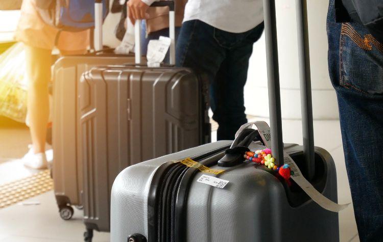 Luggage in an airport