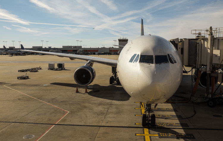 Parked plane at Atlanta airport