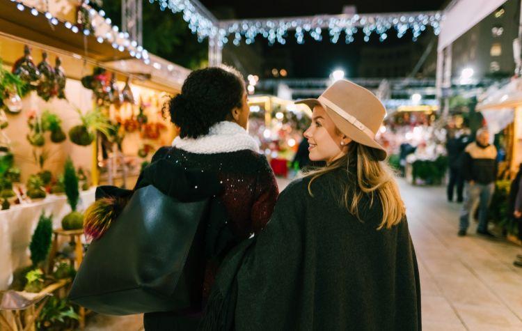 Shopping at a local market