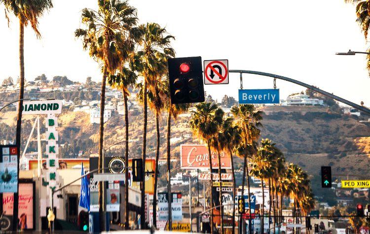 Streetlights in Downtown LA